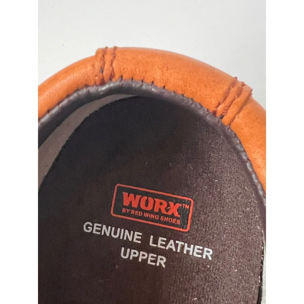 WORX by Red Wing Shoes Moc Toe Oxford Size 9.5 Mens Brown Leather Work Shoe Boot